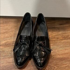 Rebecca Minkoff Black Patent Leather Flats with Tassels